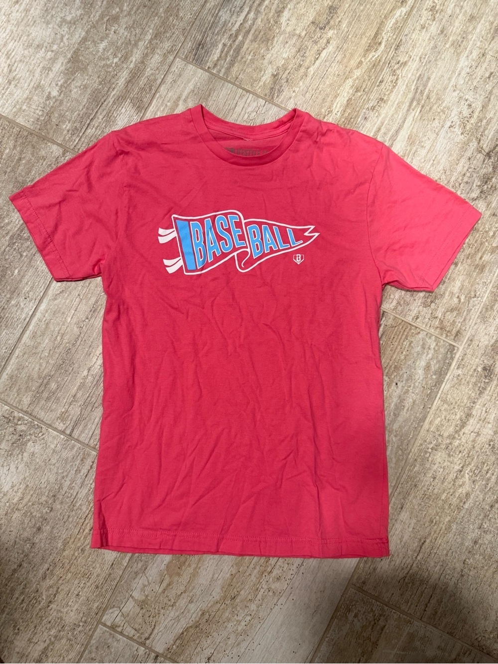 Pink 'Baseball' Graphic Tee